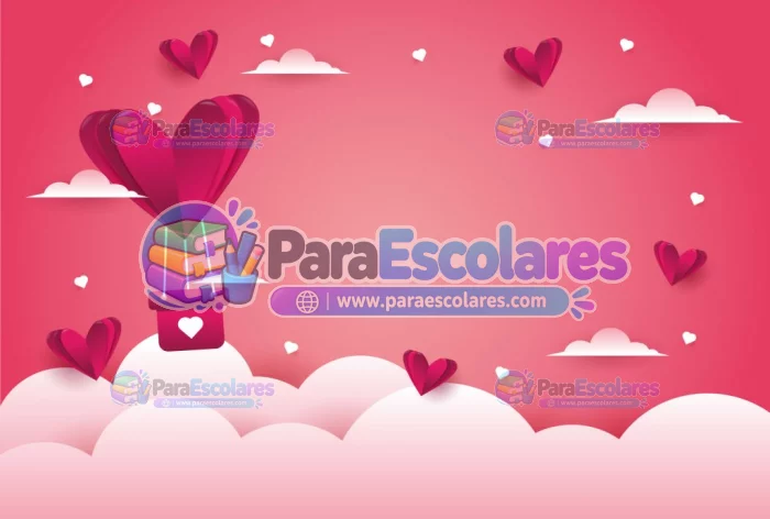 Fondo Rojo Nube Corazon San Valentin