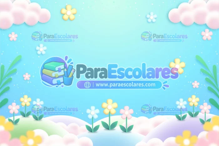 Fondo Celeste Flores Rosadas Pastel